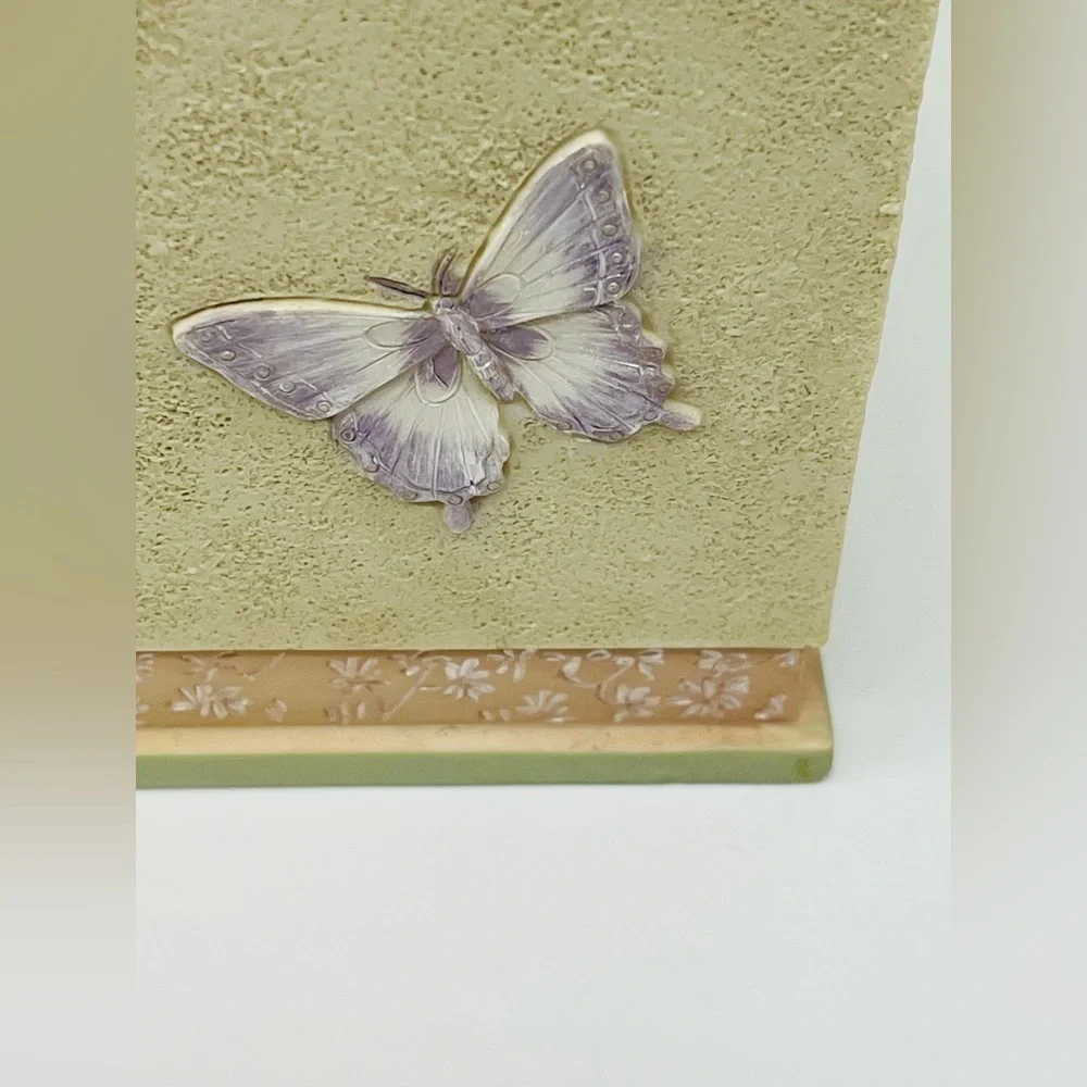 Charter Club hand painted tissue box with butterflies